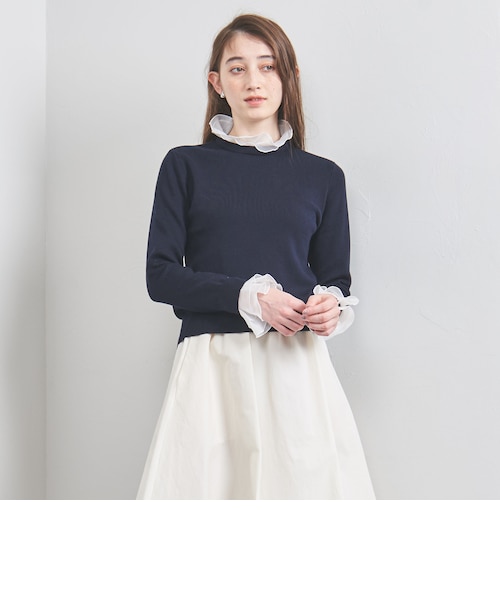 オーガンジー ラッフルフリル 4WAY ニット｜ユナイテッドアローズ