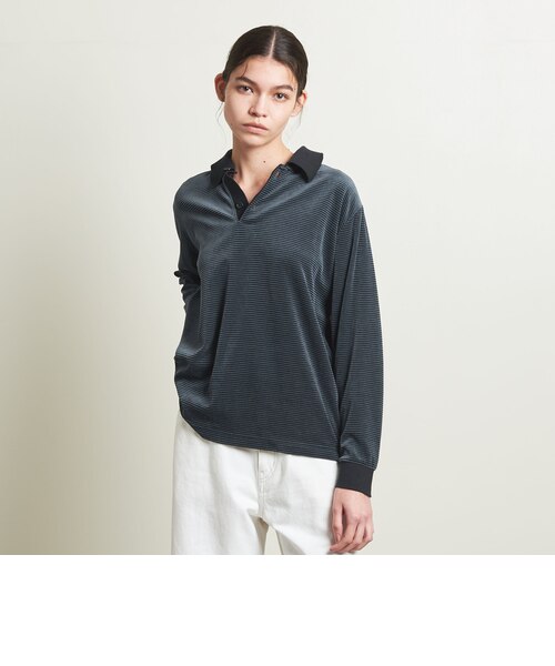 ATTISESSION＞ベロア ボーダー ポロシャツ｜ユナイテッドアローズ