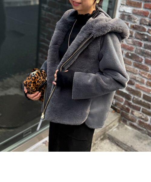 エコファー×ムートンジャケット｜ノーリーズアウトレットの