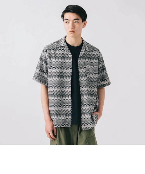 プリント カラミ オープンカラーシャツ｜ビームスアウトレットの