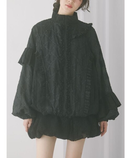flower frill laceブルゾン｜メリージェニーの通販｜&mall（アンド