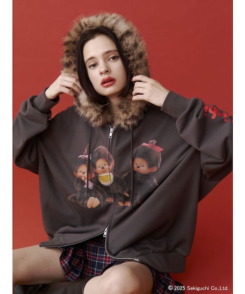 monchhichi×jouetie】ファードッキングZIPフーディ｜ジュエティの通販