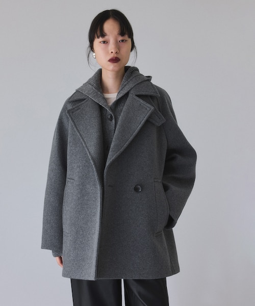 ウールボンディングミドルコート｜アダムエロペの通販｜&mall（アンド
