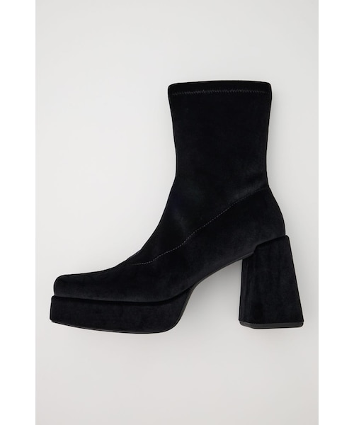 ViVi掲載】STRETCH BLOCK HEEL ブーツ｜マウジーの通販｜&mall（アンド