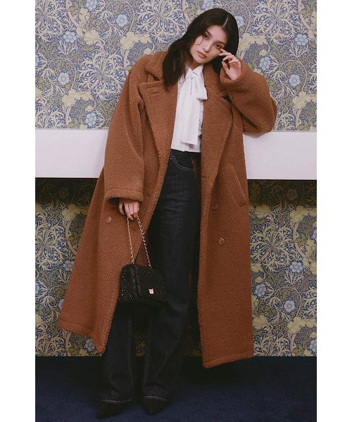 テディボア2WAYロングコート｜リエンダの通販｜&mall（アンドモール
