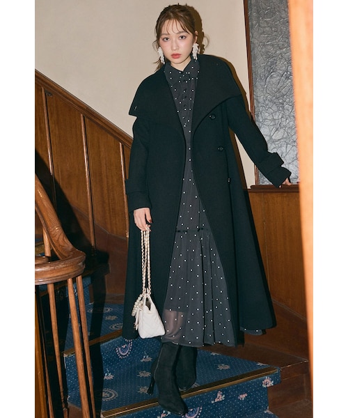 25オーバーネックシンデレララインコート｜リエンダの通販｜&mall