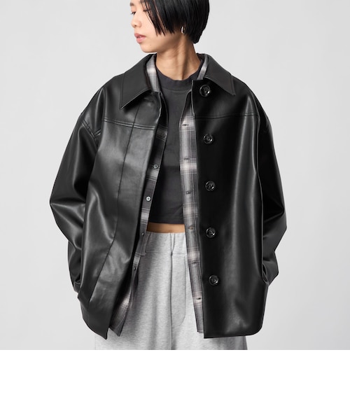 CITEN＞レザーライクジャケット｜シテンの通販｜&mall（アンドモール