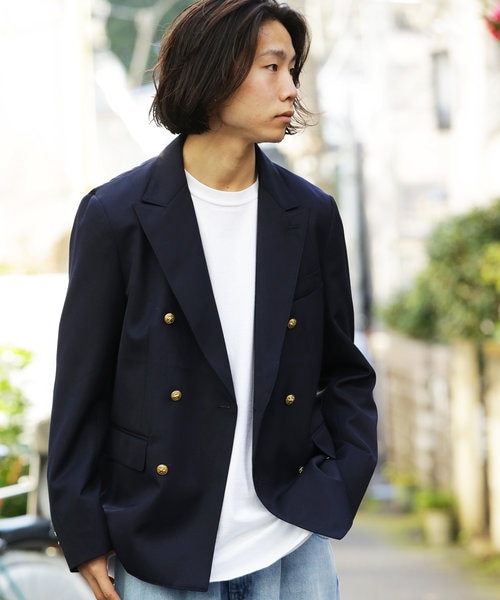FREAK'S AMERICA/フリークスアメリカ NAVY DOUBLE BLAZER USA/ネイビー