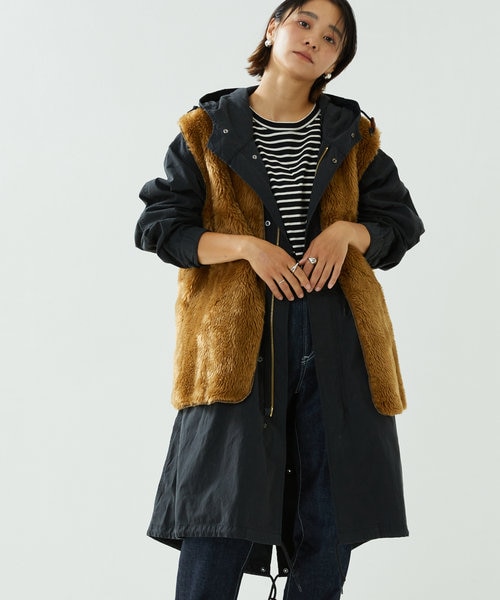 M-51ファーベストライナー付きモッズコート（3WAYアウター