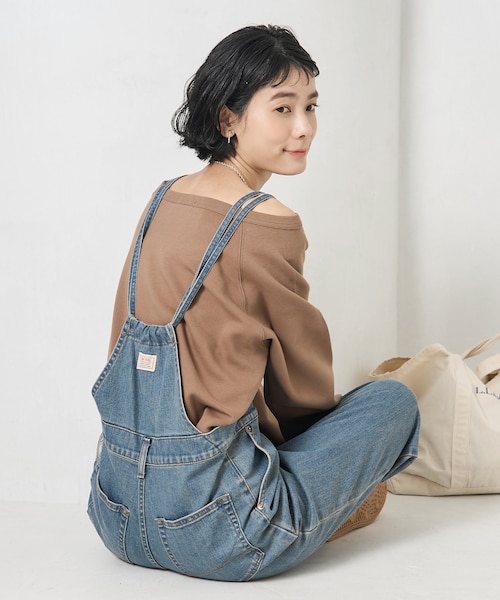 Vintageヨーロピアンエコバッグリメイクサロペット｜フリークスストア