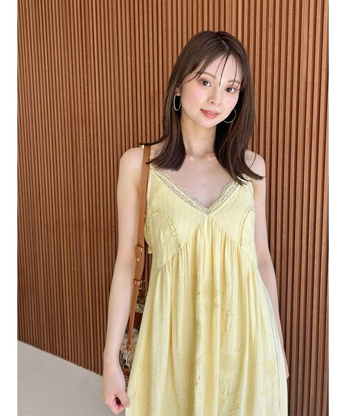 フラワーエンブロイダリーマキシワンピース｜スナイデルの通販｜&mall