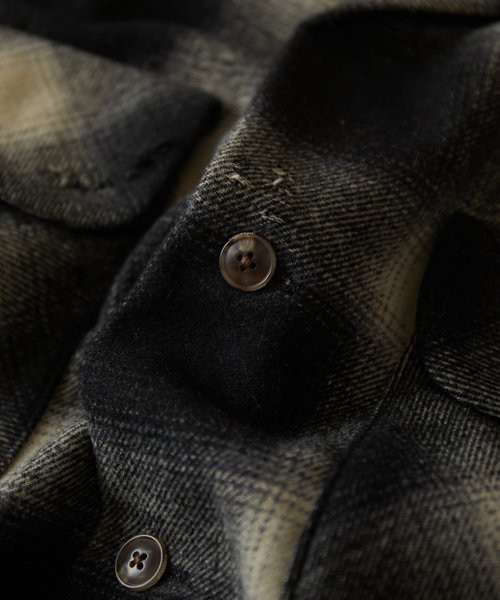 久遠×hxcyyd（エクシード） ダメージオンブレチェックシャツ