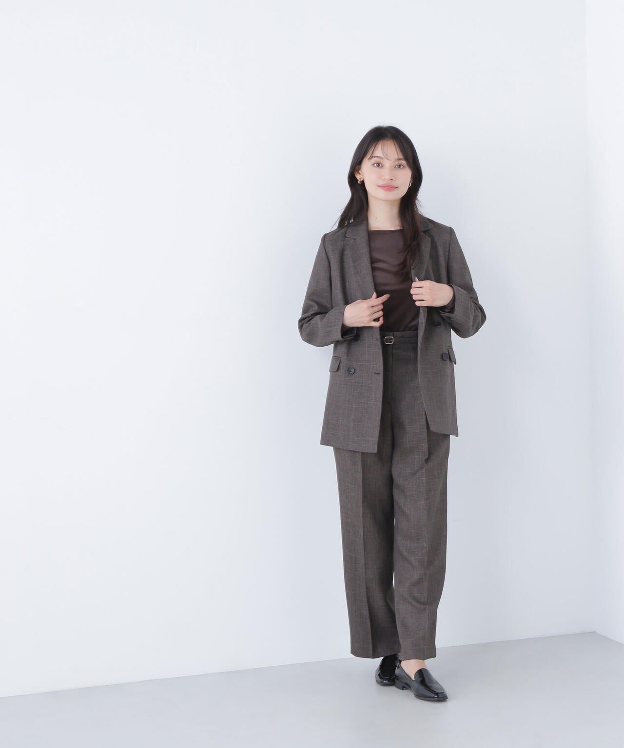 シャークスキン SETUPダブルブレストジャケット | NATURAL BEAUTY