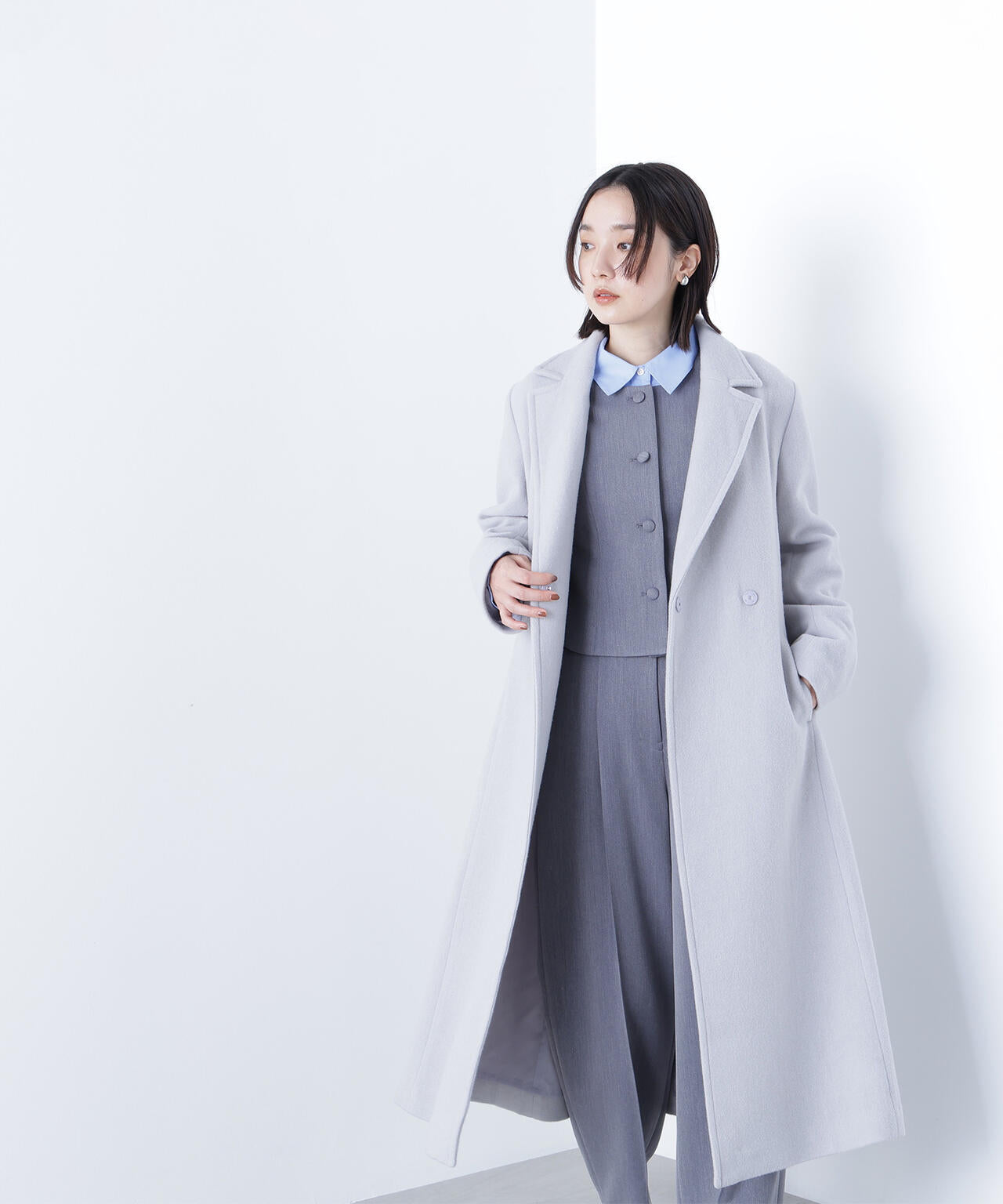 テーラーベルテッドロングコート | NATURAL BEAUTY BASIC（ナチュラル