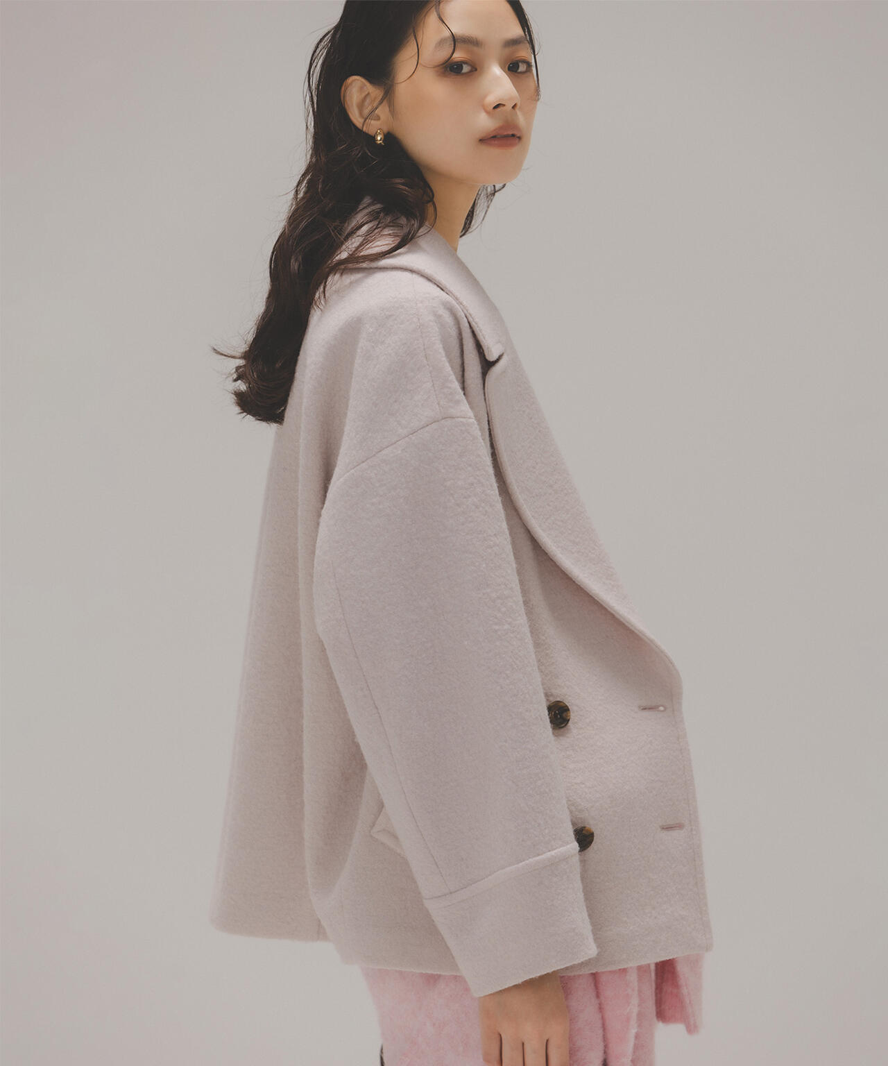 ウーリーフォルムハーフコート | NATURAL BEAUTY BASIC（ナチュラル