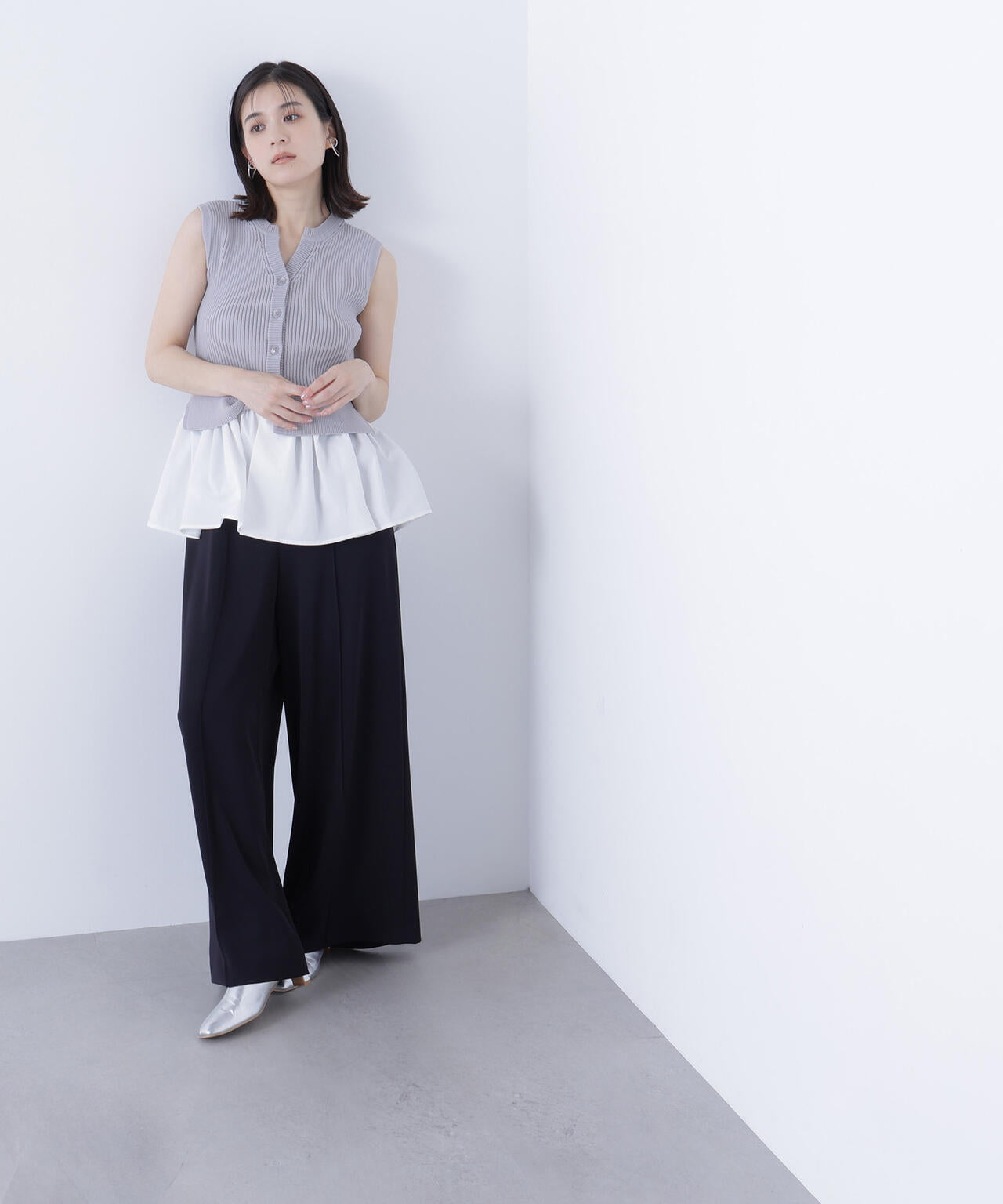 2wayドッキングペプラムベスト | NATURAL BEAUTY BASIC（ナチュラル