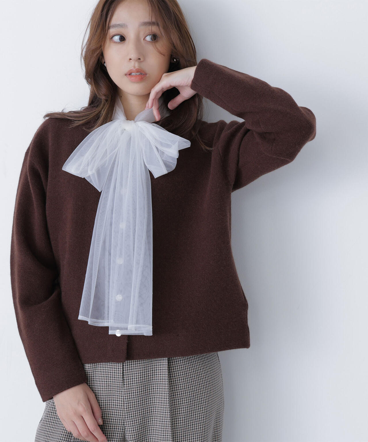 FOX接結ニットジャケット | NATURAL BEAUTY BASIC（ナチュラル