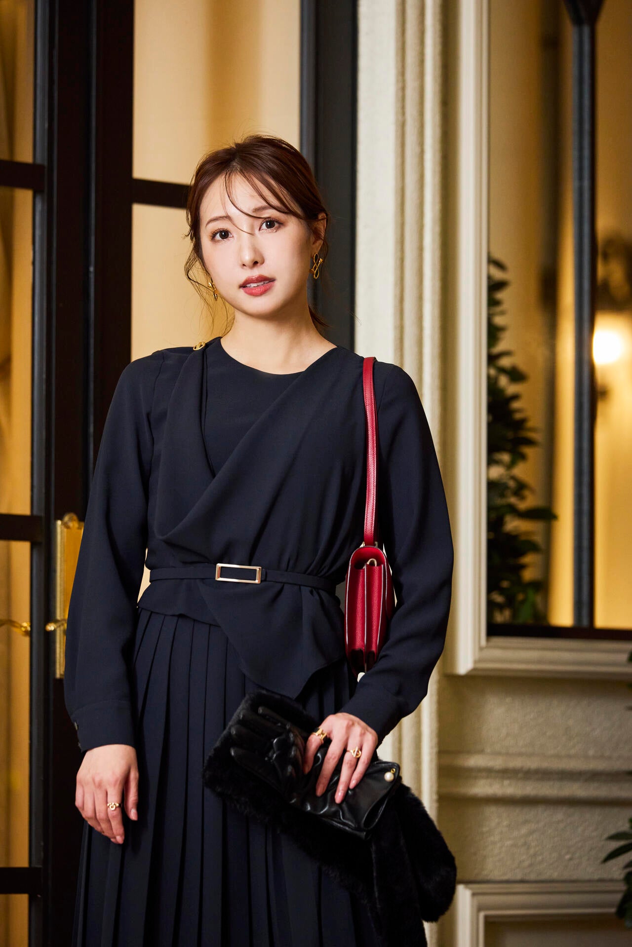 冨張愛コラボ] ドレーププリールワンピース | PINKY&DIANNE（ピンキー