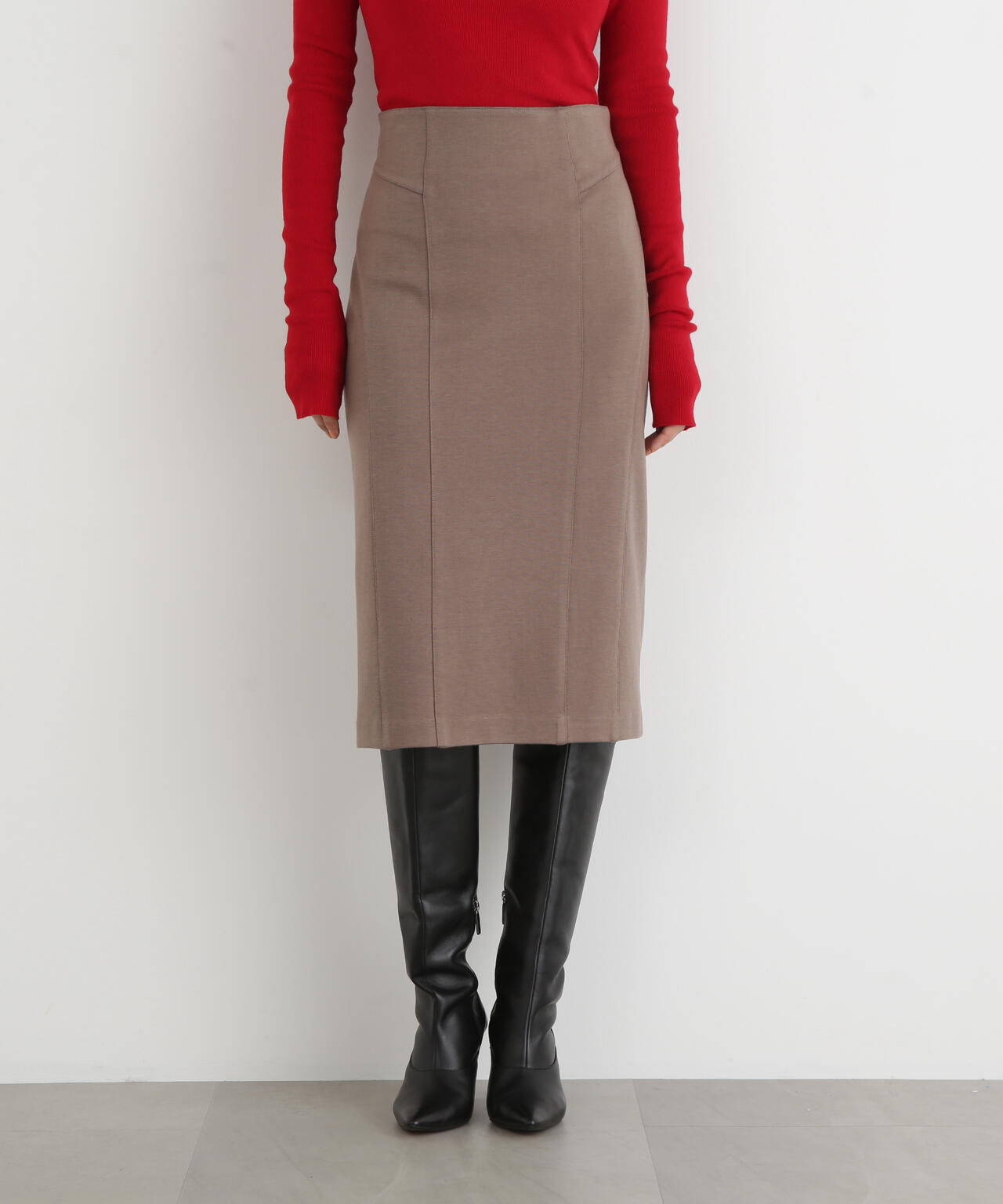 WEB/店舗限定カラー］ウールスムースカッティングタイトスカート