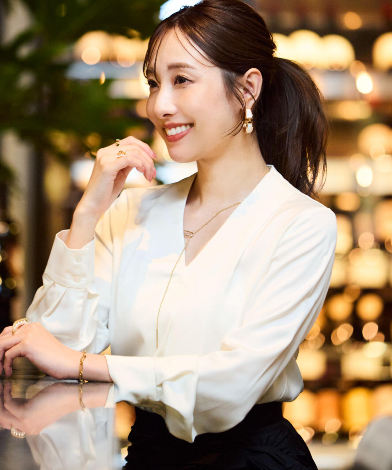 チェーンネックレス付ブラウス | PINKY&DIANNE（ピンキー&ダイアン