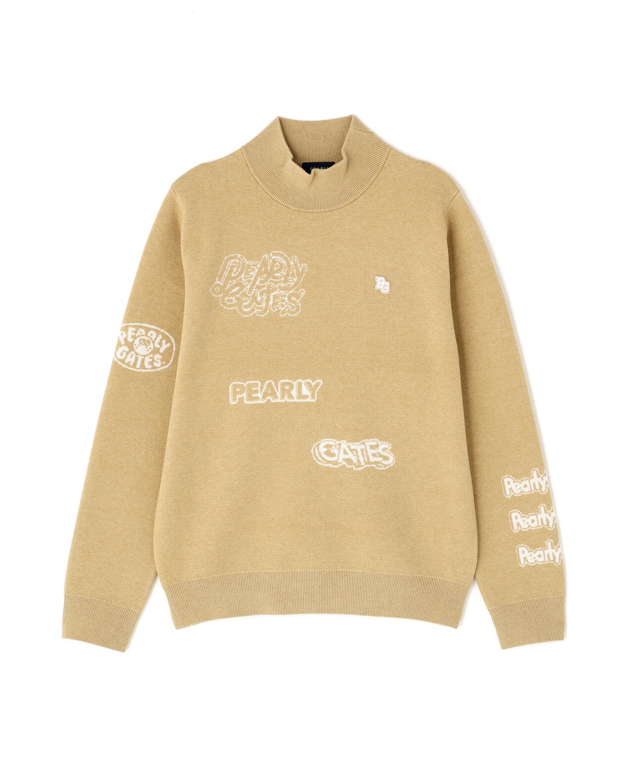 14GダブルJQ×ワッペン風ハイネックニットプルオーバー | PEARLY GATES