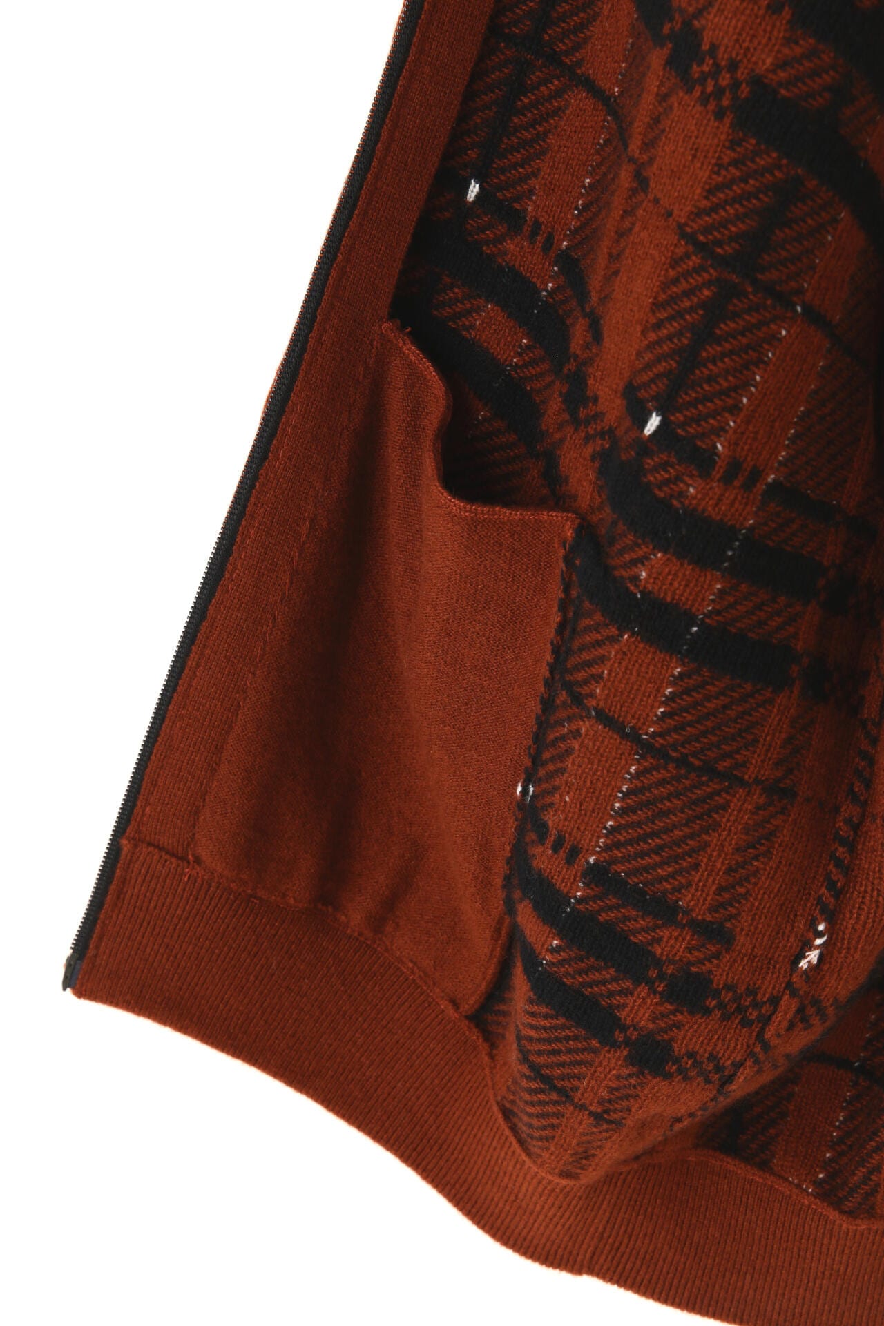 カシミヤ天竺 フルジップニットジャケット ＜CHECKシリーズ＞ | PEARLY