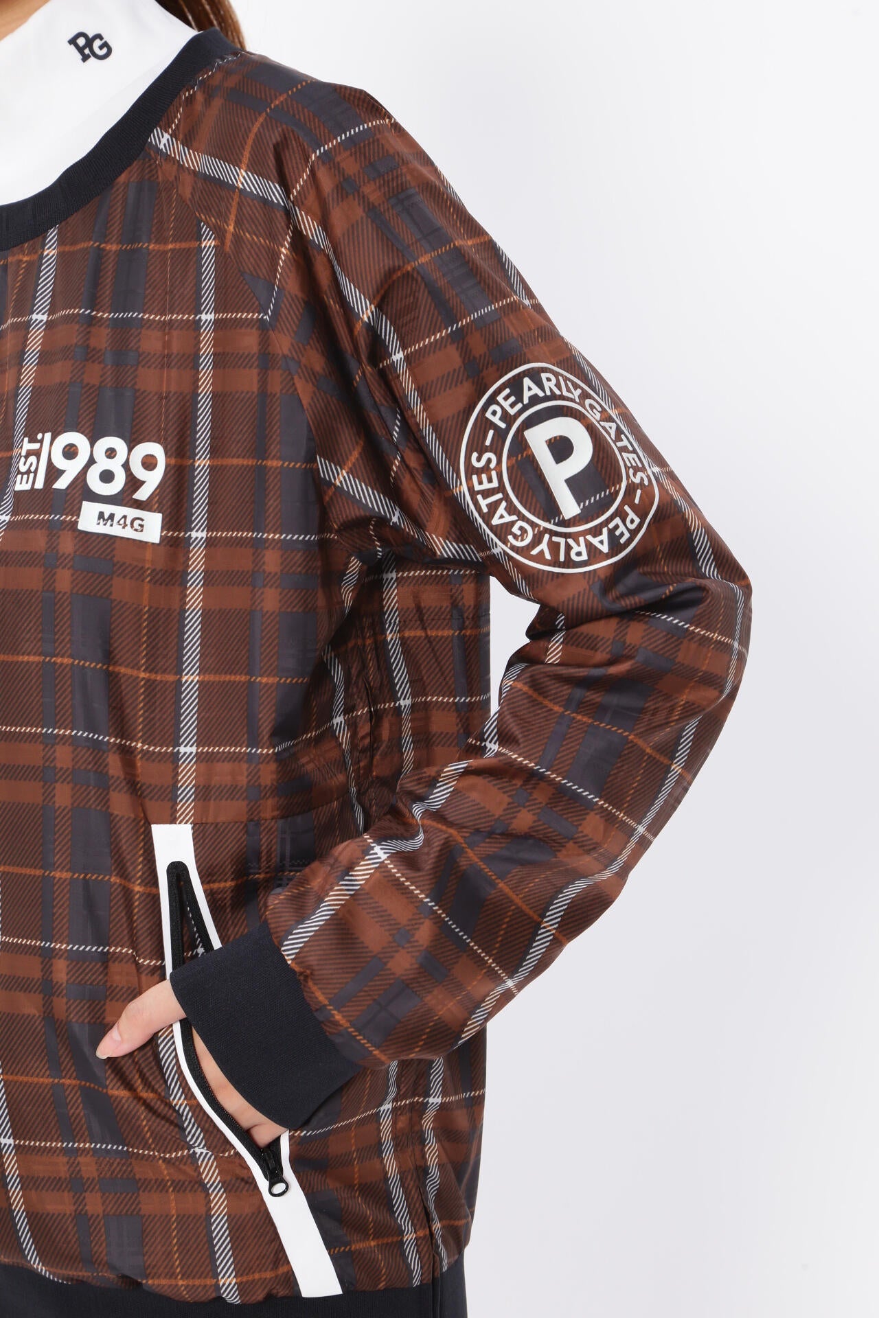 美品 PEARLY GATES ナイロンストレッチ Rチェック ツインスニード 楽天