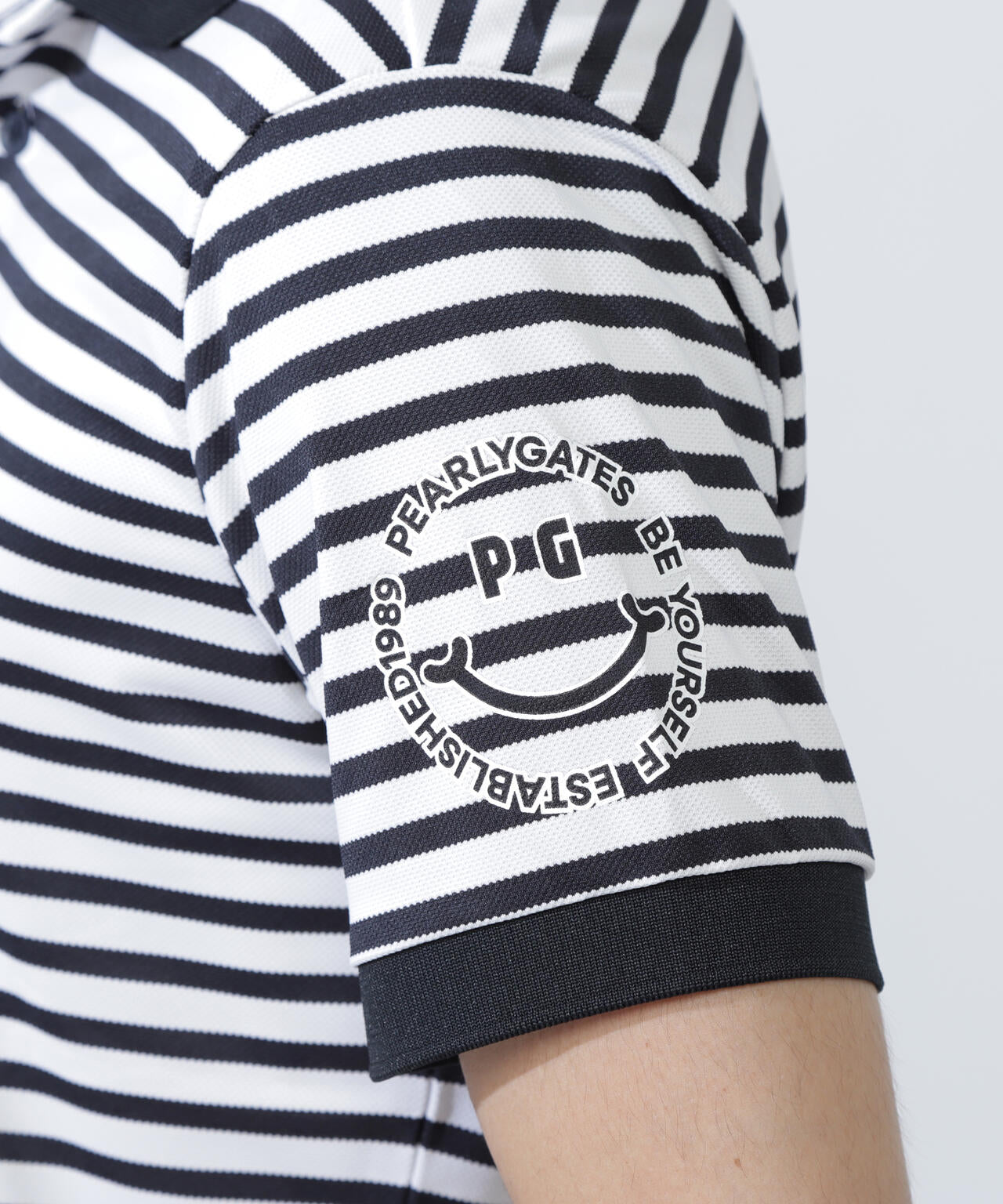 PG is PG ハイゲージストレッチBOXカノコ半袖ポロシャツ ＜ボーダー柄