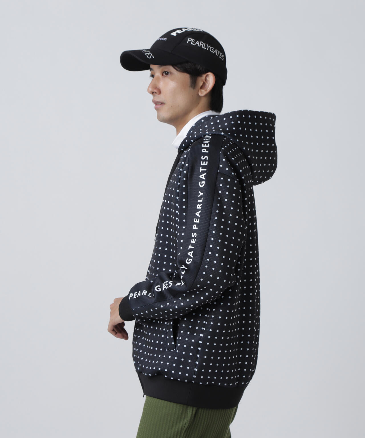 ダブルフェイス フルジップフーディ ＜ミニドット柄＞ | PEARLY GATES