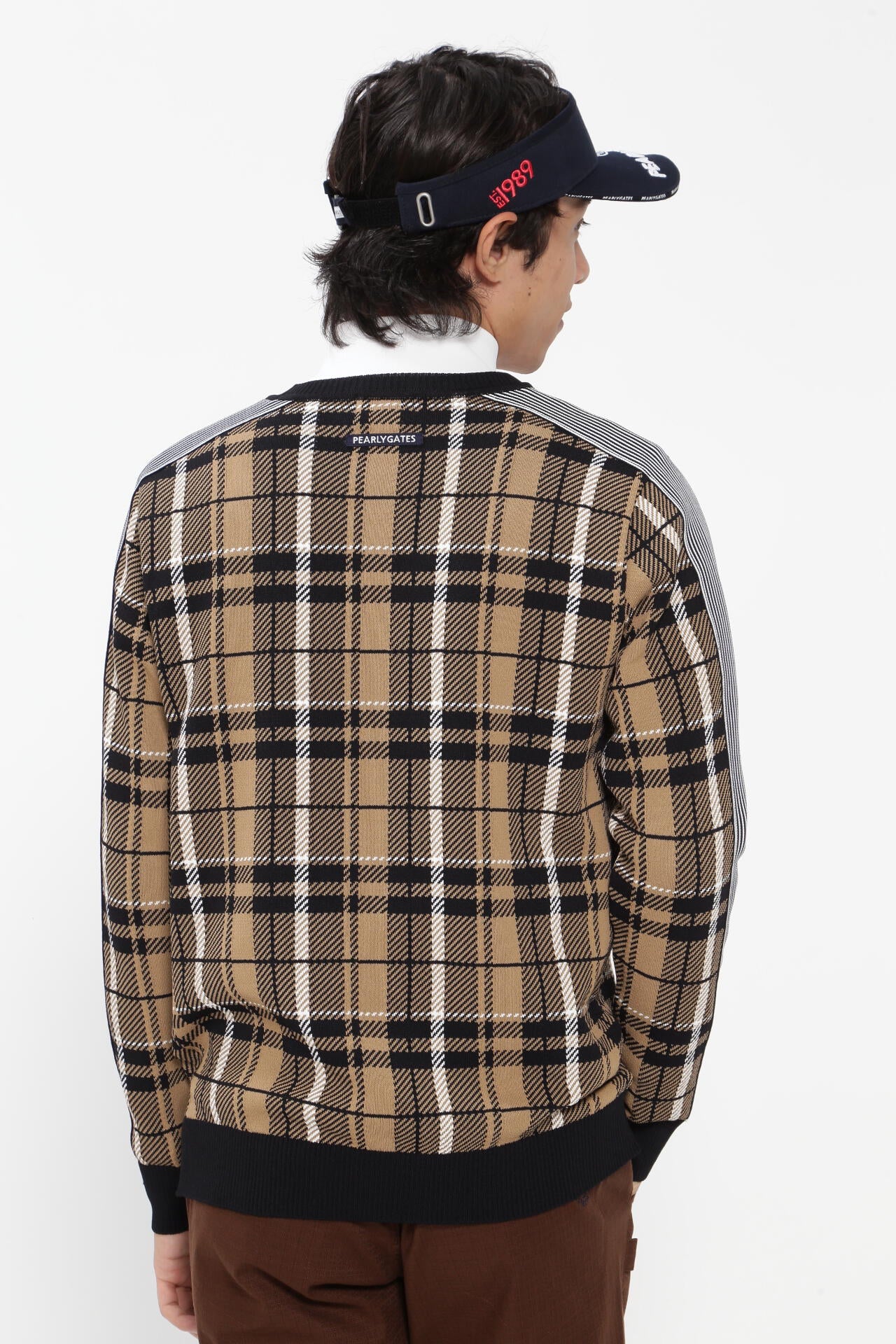 クルーネックニットプルオーバー ＜CHECKシリーズ＞ | PEARLY GATES