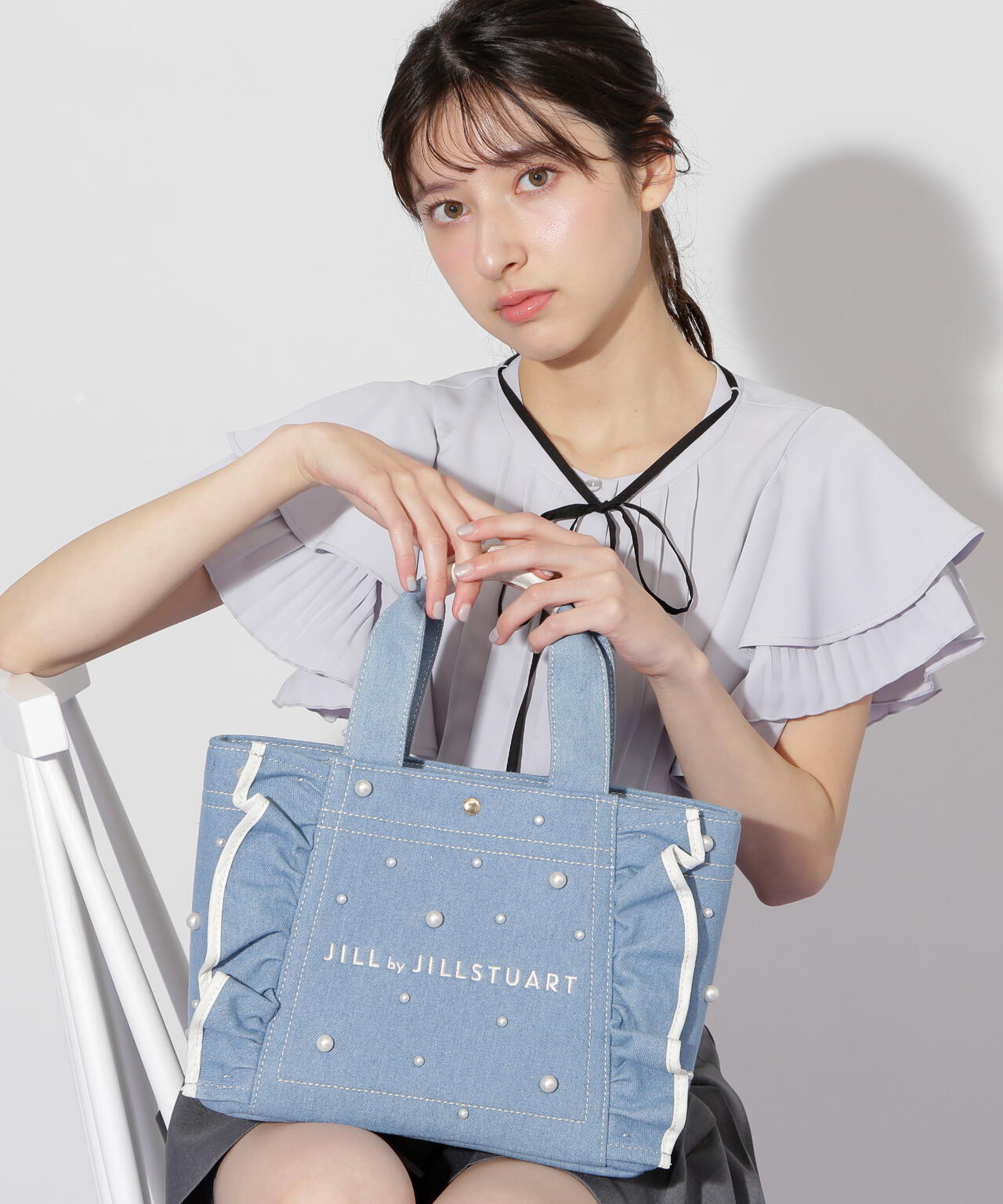 3Dパールフリルトートバッグ | JILL by JILL STUART（ジル バイ ジル