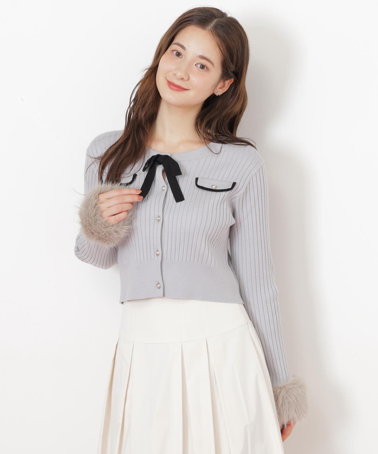 袖フェイクファーカーデトップス | JILL by JILL STUART（ジル バイ