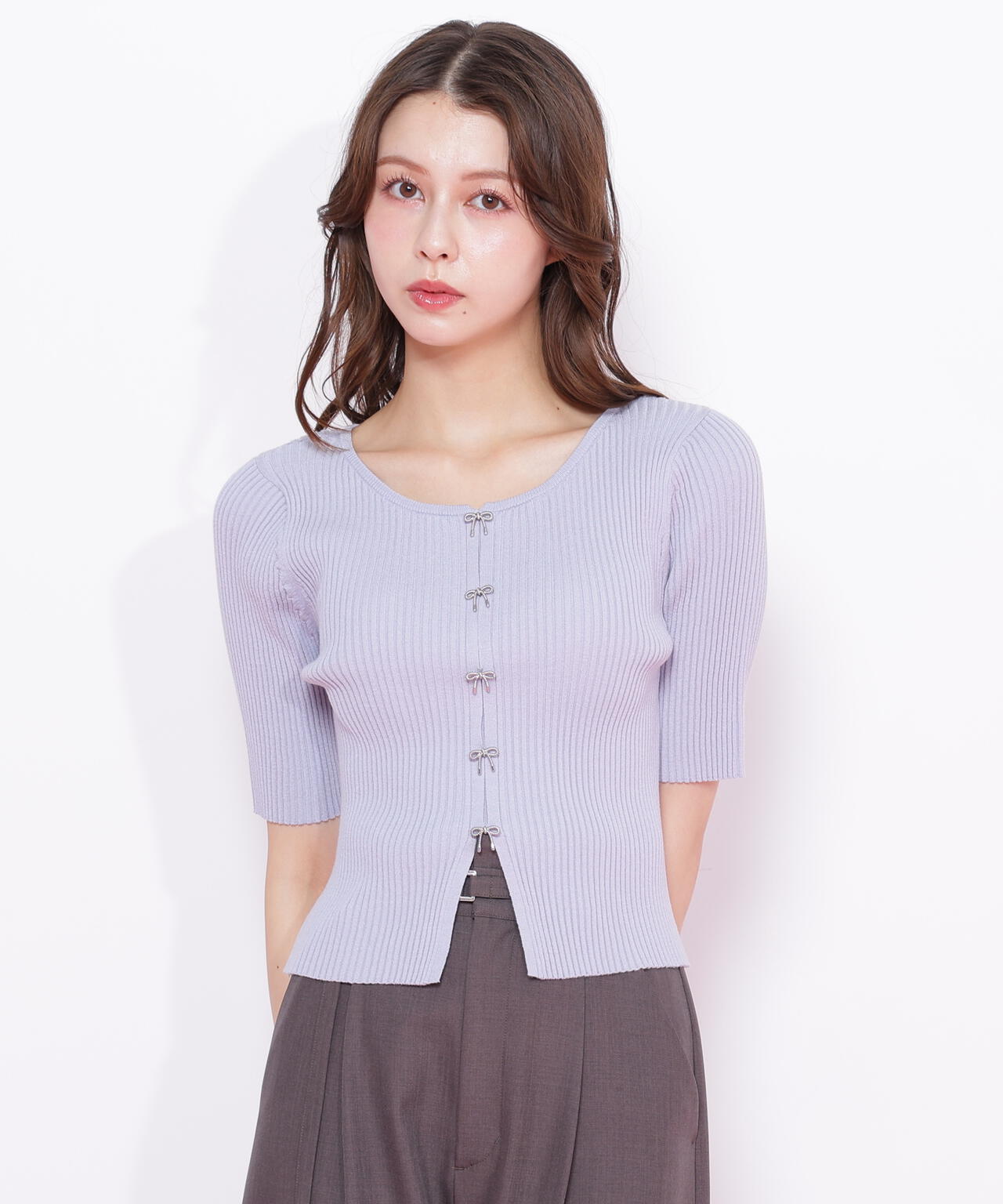 リボンビジューリブニット | JILL by JILL STUART（ジル バイ ジル