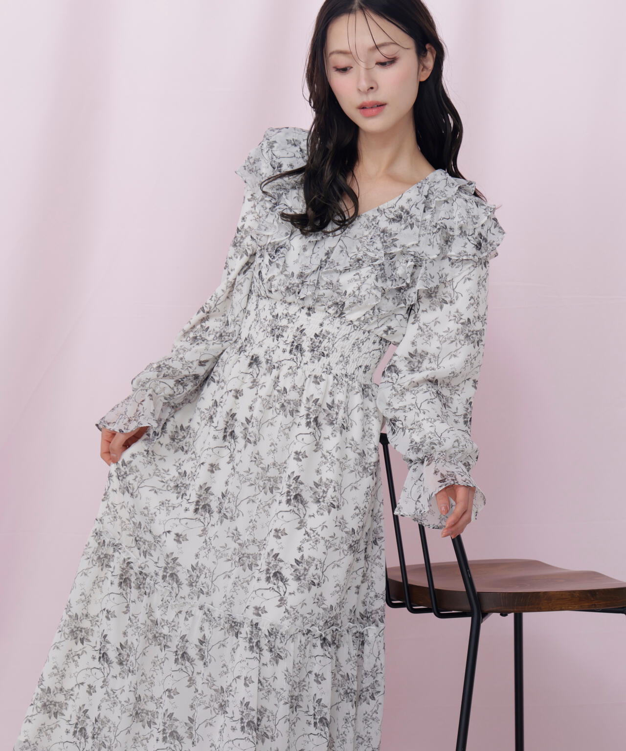 花柄ボリュームフリルワンピース | JILL by JILL STUART（ジル バイ