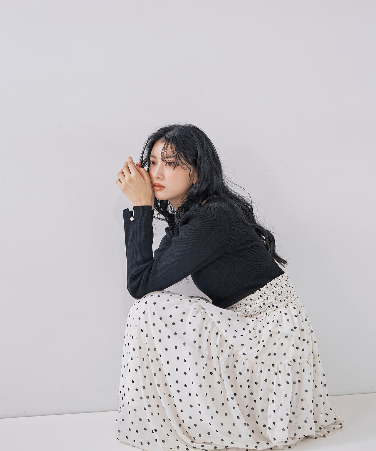 ウエストシャーリングニットドッキングワンピース | PROPORTION BODY