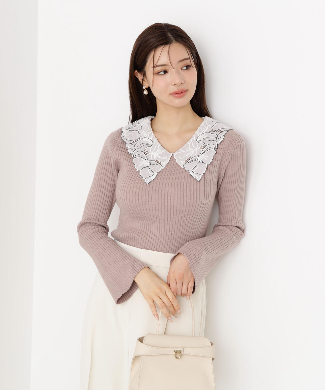 レース襟付きニット | PROPORTION BODY DRESSING（プロポーション