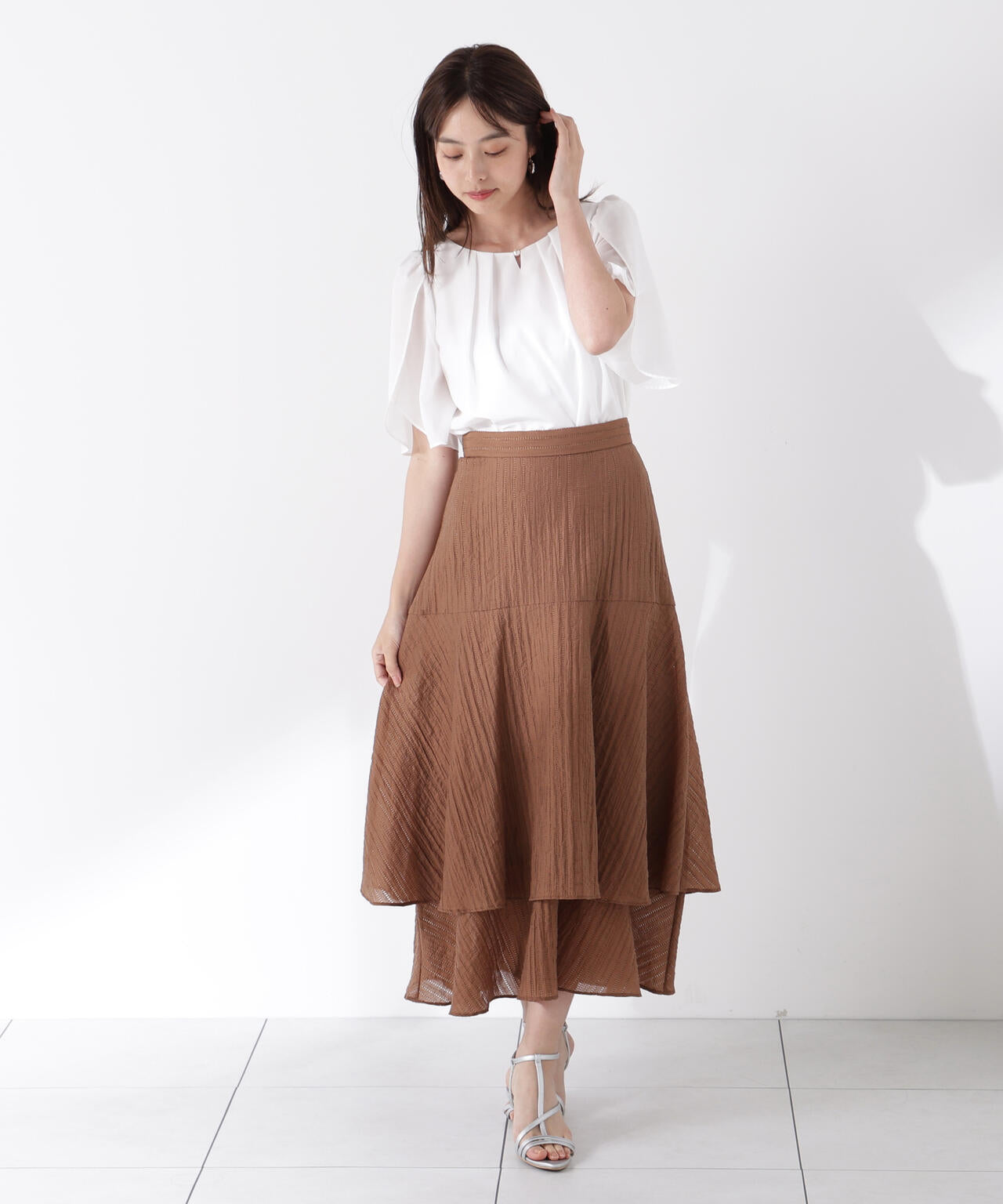 パールポイントフレアスリーブブラウス | PROPORTION BODY DRESSING