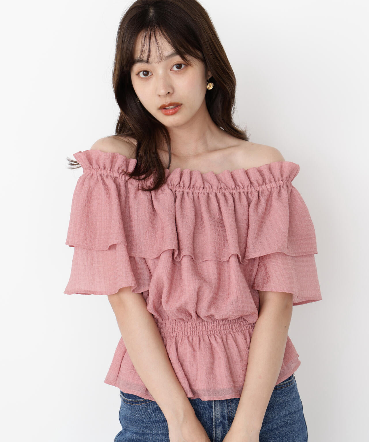 ウォッシャブル＞2wayギャザーペプラムブラウス | PROPORTION BODY