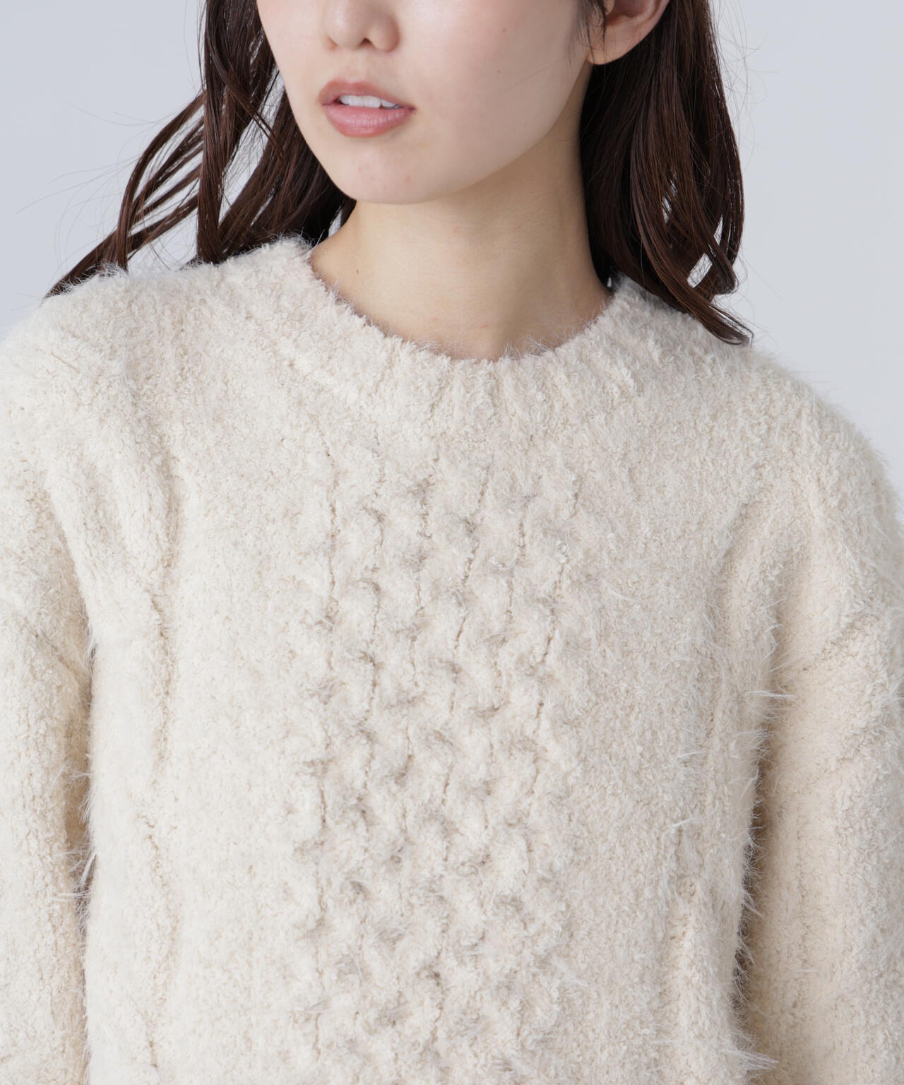 テディヤーンケーブル編みミニワンピース | FREE'S MART（フリーズ