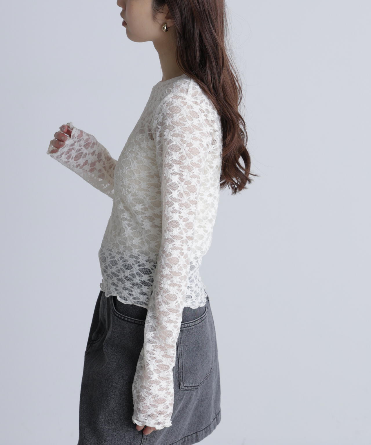 長袖レースカットソー | FREE'S MART（フリーズマート） ｜【公式