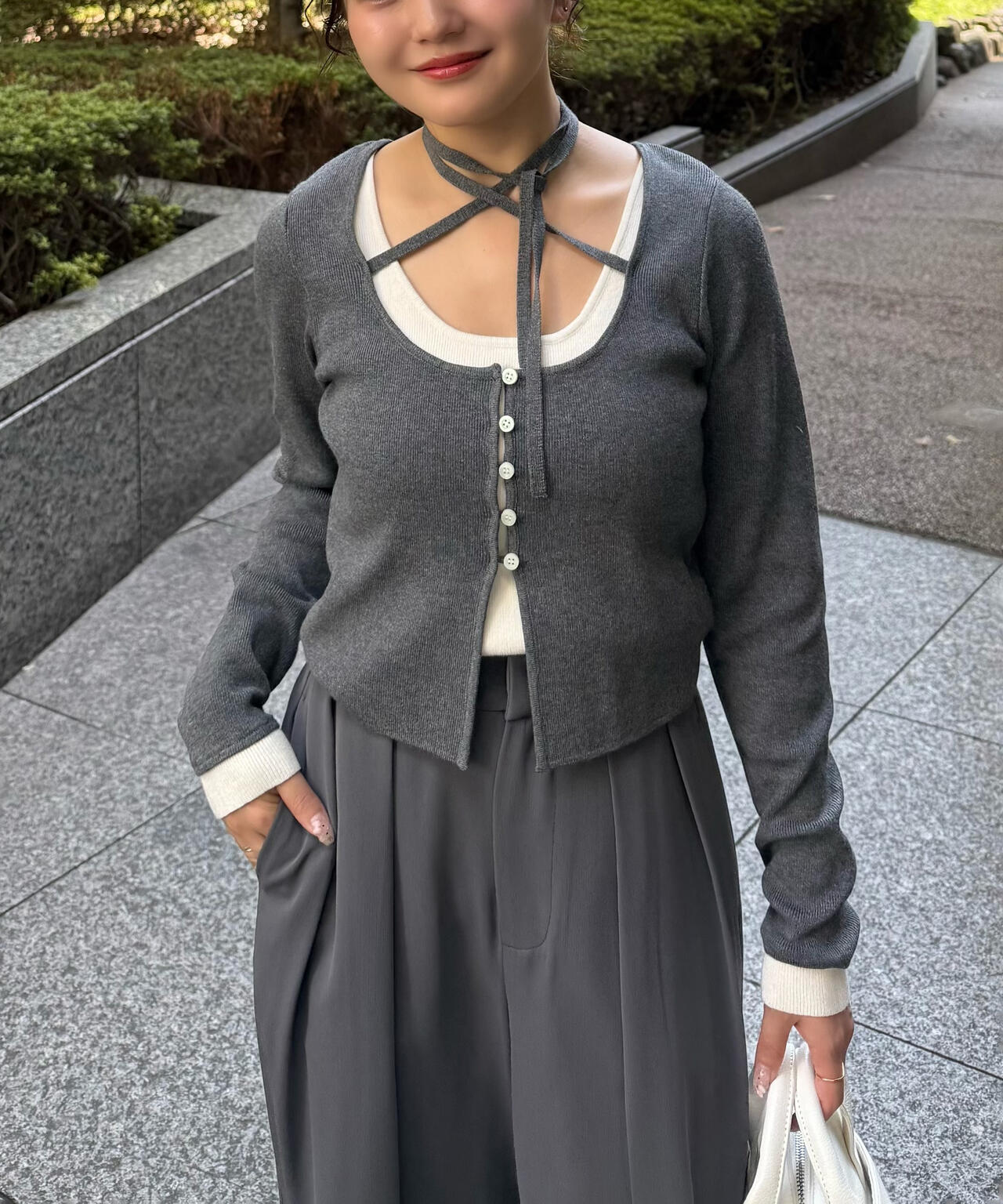 キャミレイヤードクルーネックニット | FREE'S MART（フリーズマート