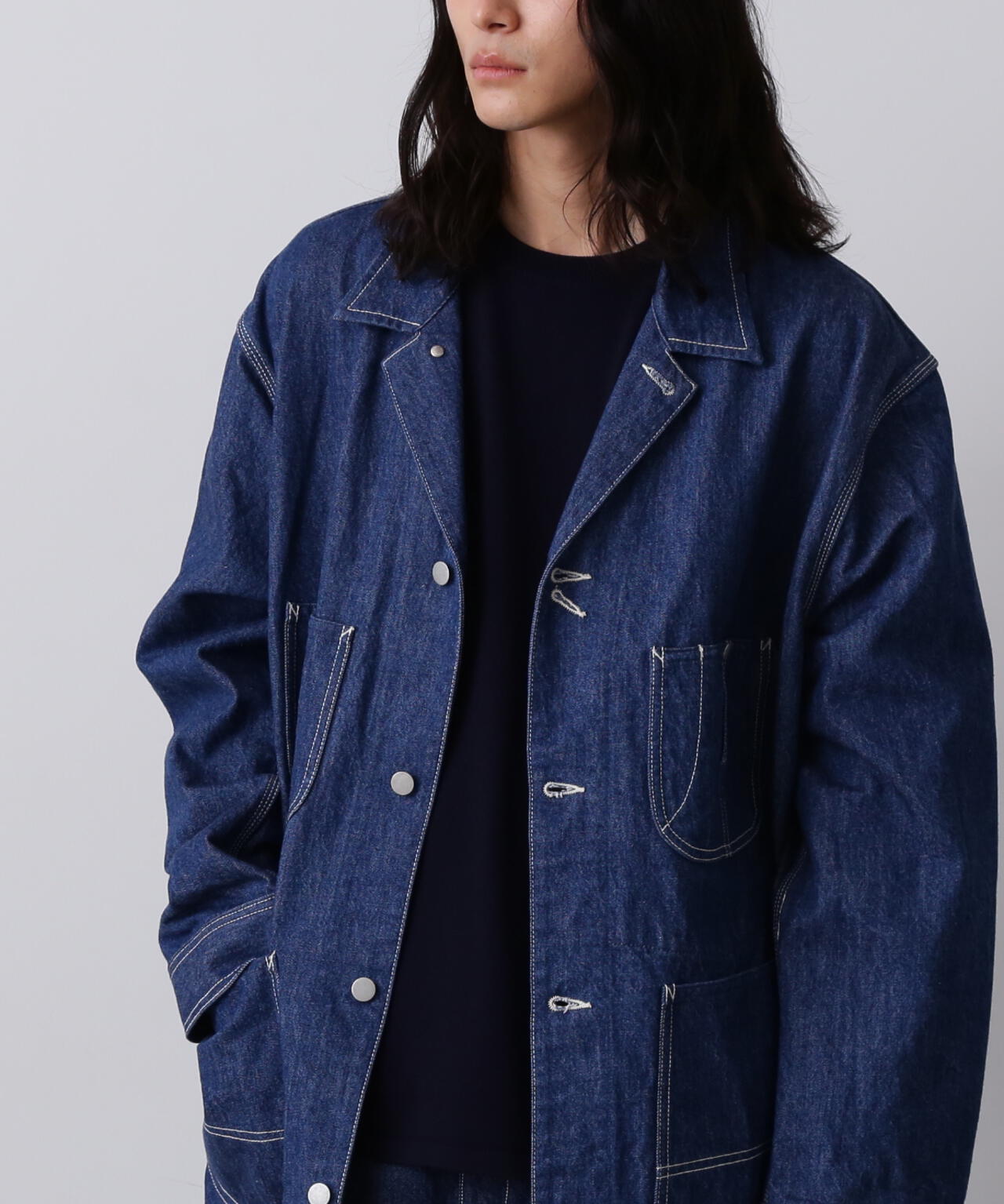 Y / 13oz ORGANIC COTTON DENIM COVERALL JACKET | YLÈVE（イレーヴ