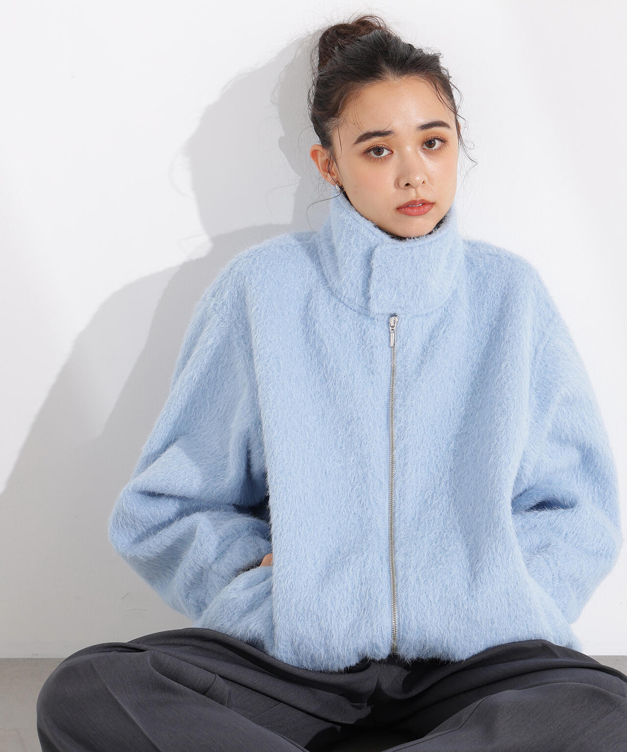 スタンドネックシャギーブルゾン | N. Natural Beauty Basic*（エヌ