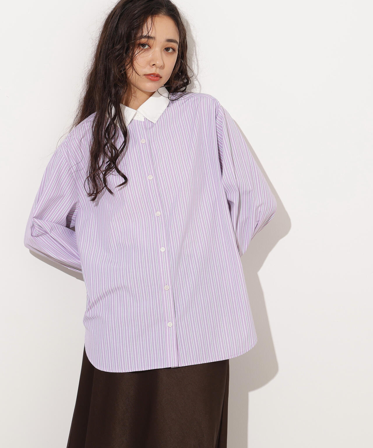 岸本セシルさん着用】【小室安未さん着用】クレリックシャツ | N