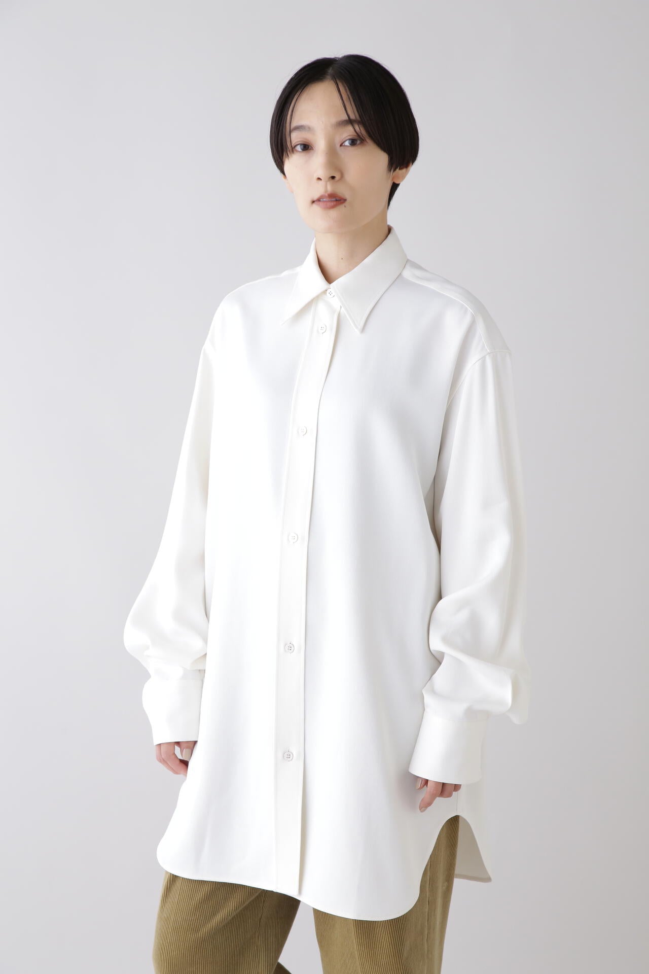 STUDIO NICHOLSON / CREPE BK VISC SATIN OVERSHIRT | THE LIBRARY（ザ
