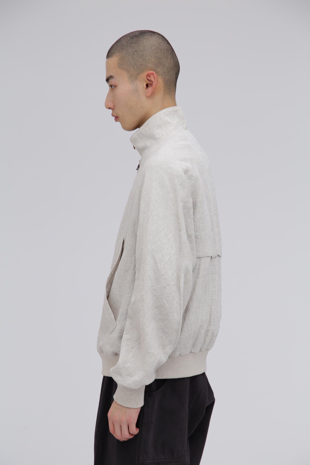 別注] blurhms / RAMIE LINEN HARRINGTON JACKET | THE LIBRARY（ザ