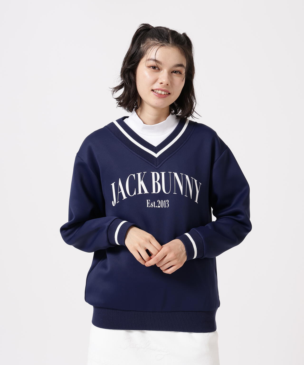 PEダンボール天竺 長袖Vネックスウェット | Jack Bunny!!（ジャック