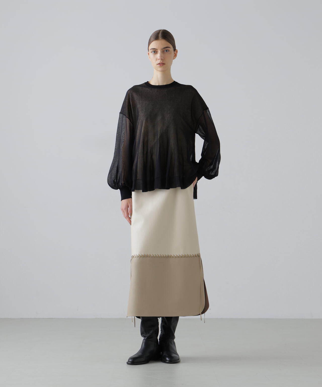 レースアップフェイクレザースカート | ADORE（アドーア） ｜【公式