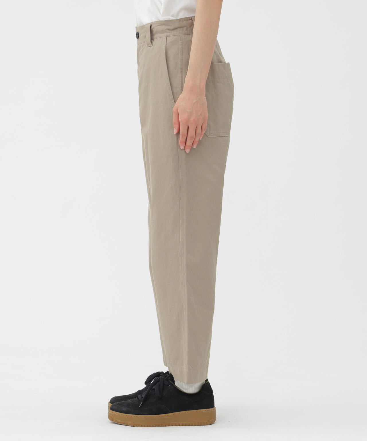NATURAL COTTON TWILL TROUSERS | MARGARET HOWELL（マーガレット