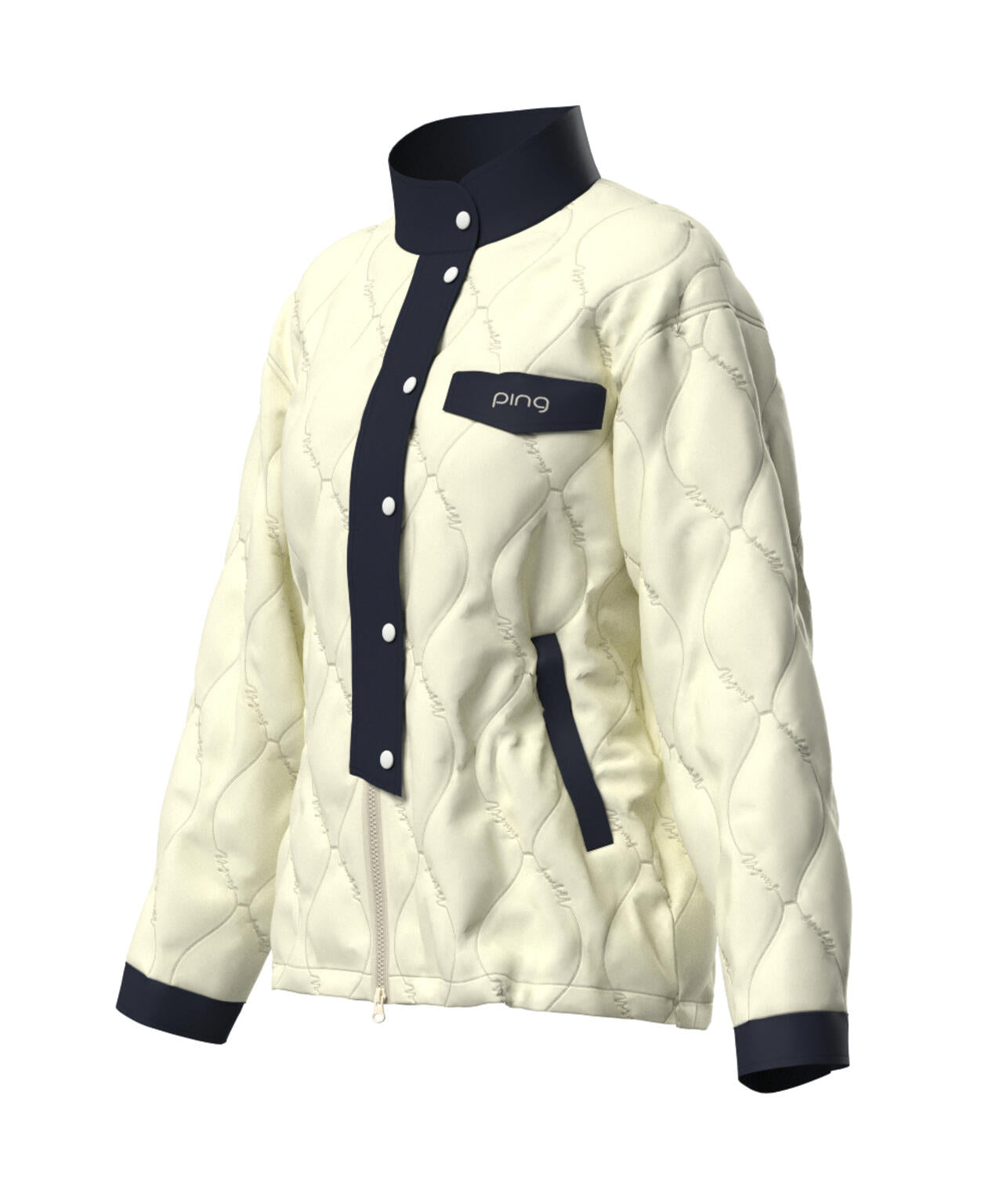 PING APPAREL】ストレッチタフタキルティングブルゾン ＜LADIES LINE